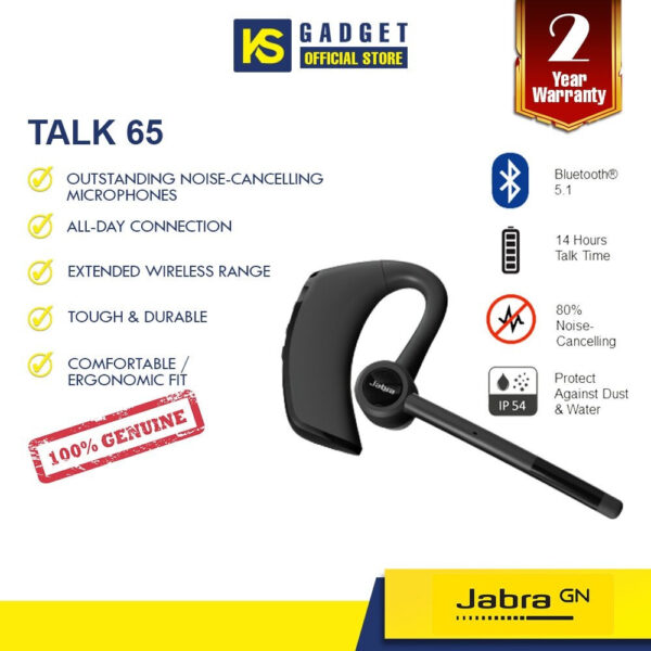 Jabra Talk 65 - Ultra-Light Noise-Cancelling Bluetooth Headset