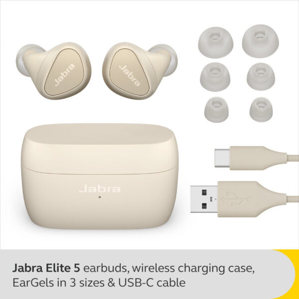 Jabra Elite 5 - True wireless earbuds with Hybrid Active Noise Cancellation (ANC)