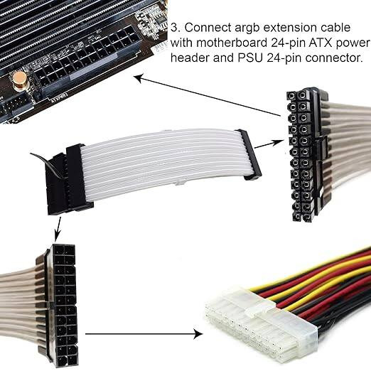 AIGO  Slev.30 aRGB Extension Cable 24pin aRGB Daisy Chain Connection