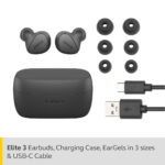 Jabra ELITE 3 - Noise-isolating design & HearThrough True Wireless Earbuds