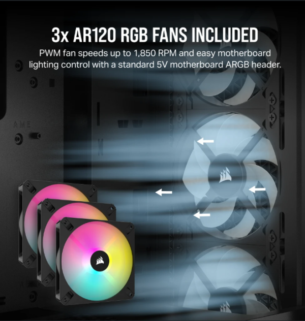 Corsair 3000D RGB Airflow TG (Black) Mid Tower Casing