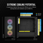 Corsair 3000D RGB Airflow TG (Black) Mid Tower Casing