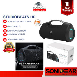 SONICGEAR STUDIOBEATS HD BLUETOOTH 5.3 WATERPROOF PORTABLE SPEAKER WITH DSP 120 WATTS