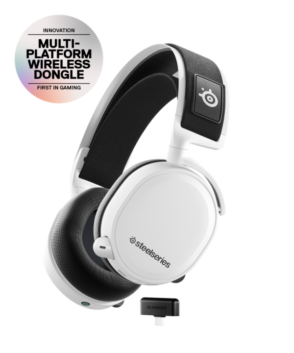 SteelSeries ARCTIS 7+ Lossless Wireless Gaming Headset Compatibility For PS5, PS4, PC