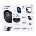 C520WS 1080P 2K 360 Pan Tilt Outdoor Weatherproof Wireless WiFi CCTV Home Security Camera